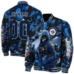 personalized winnipeg jets skull horde blue varsity jacket best selling