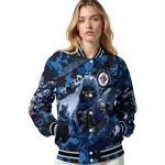 personalized winnipeg jets skull horde blue varsity jacket best selling