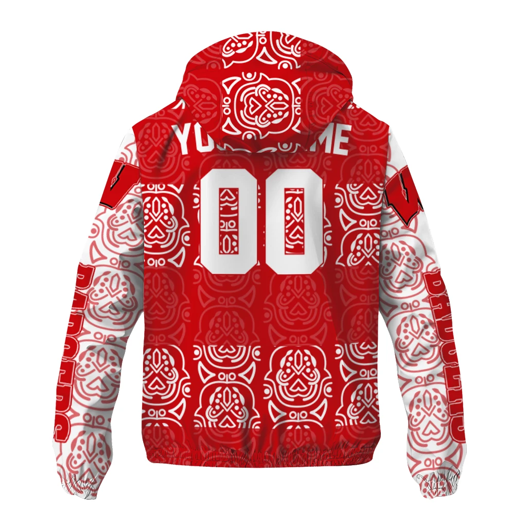 personalized wisconsin badgers cat eyes red windbreaker jacket fashion forward personalized wisconsin badgers cat eyes red windbreaker jacket fashion forward