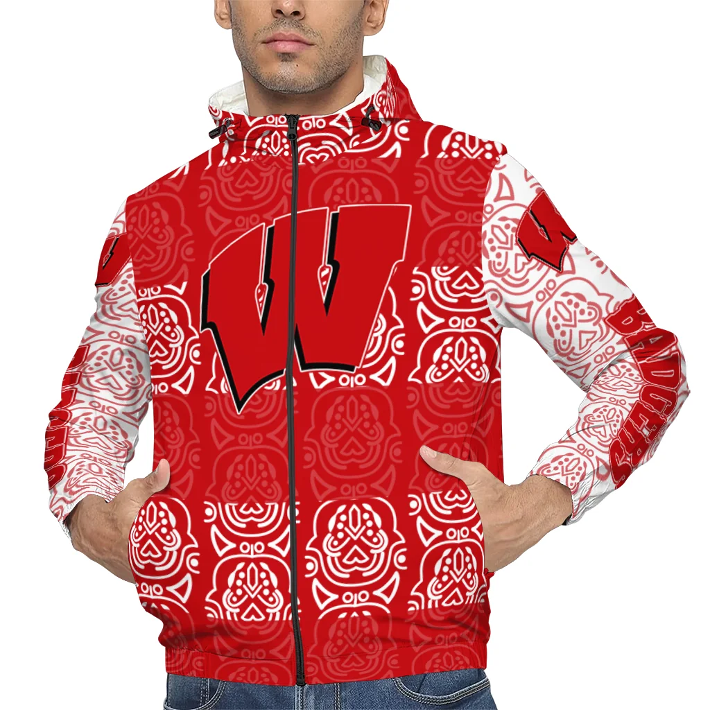 personalized wisconsin badgers cat eyes red windbreaker jacket top rated personalized wisconsin badgers cat eyes red windbreaker jacket top rated