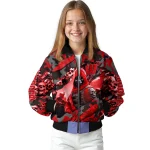 personalized wisconsin badgers skull horde red bomber jacket best selling