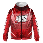 personalized wisconsin badgers us rock star red windbreaker jacket best selling