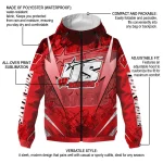 personalized wisconsin badgers us rock star red windbreaker jacket best selling