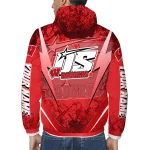 personalized wisconsin badgers us rock star red windbreaker jacket best selling