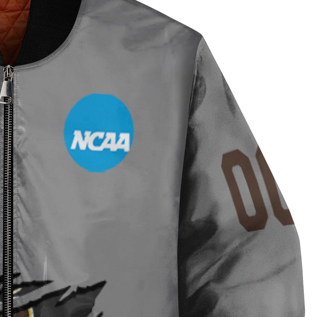 personalized wyoming cowboys feral slash grey bomber jacket premium grade personalized wyoming cowboys feral slash grey bomber jacket premium grade