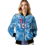 philadelphia 76ers dynamic rings blue bomber jacket best selling