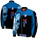 philadelphia 76ers intricate skull blue black bomber jacket best selling