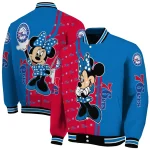 philadelphia 76ers minnie mouse blue varsity jacket best selling