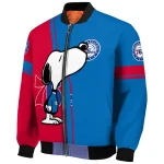 philadelphia 76ers snoopy attitude blue bomber jacket best selling