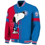 philadelphia 76ers snoopy attitude blue varsity jacket best selling