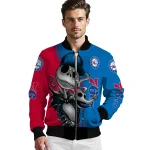 philadelphia 76ers spooky grin blue bomber jacket best selling