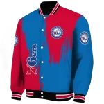 philadelphia 76ers urban mark blue varsity jacket best selling
