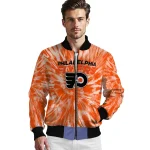 philadelphia flyers dynamic rings orange bomber jacket best selling