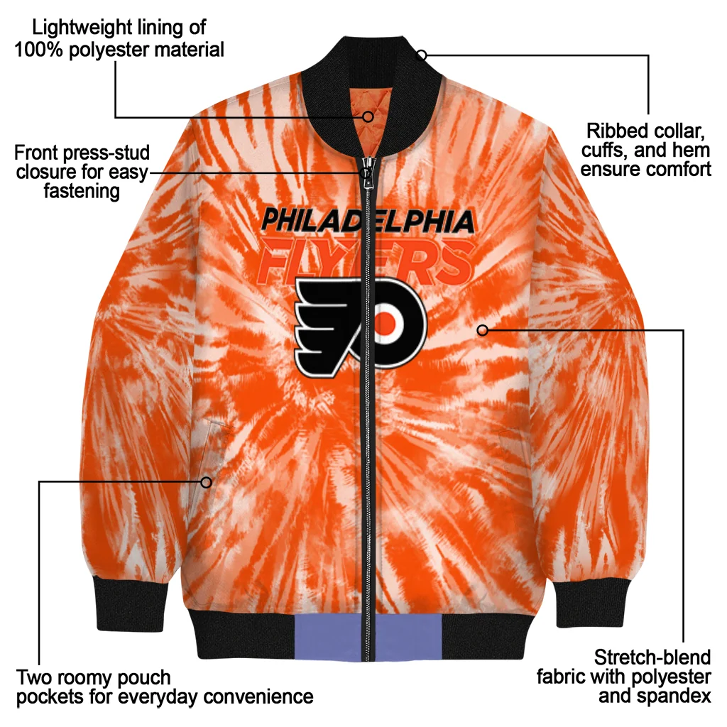 philadelphia flyers dynamic rings orange bomber jacket new arrival philadelphia flyers dynamic rings orange bomber jacket new arrival