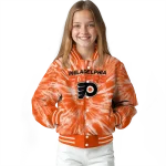 philadelphia flyers dynamic rings orange varsity jacket best selling