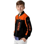 philadelphia flyers intricate skull orange black bomber jacket best selling