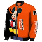 philadelphia flyers mickey mouse orange bomber jacket best selling