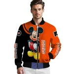 philadelphia flyers mickey mouse orange bomber jacket best selling