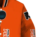 philadelphia flyers mickey mouse orange varsity jacket best selling