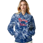philadelphia phillies dynamic rings blue varsity jacket best selling