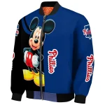 philadelphia phillies mickey mouse blue bomber jacket best selling