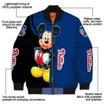 philadelphia phillies mickey mouse blue bomber jacket best selling