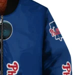 philadelphia phillies mickey mouse blue bomber jacket best selling