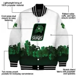 phoenix suns clover pattern print white green varsity jacket best selling