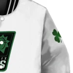 phoenix suns clover pattern print white green varsity jacket best selling