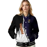 phoenix suns edgy scratch effect purple black varsity jacket best selling