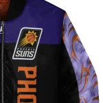 phoenix suns fire skull purple black bomber jacket best selling