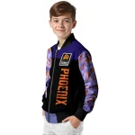 phoenix suns fire skull purple black bomber jacket best selling