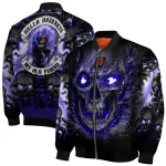 phoenix suns inferno skull purple black bomber jacket best selling
