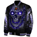phoenix suns inferno skull purple black varsity jacket best selling
