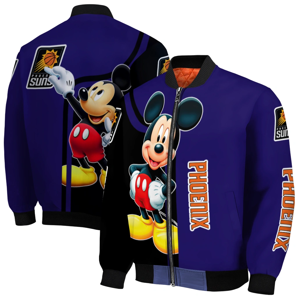 phoenix suns mickey mouse purple bomber jacket best selling phoenix suns mickey mouse purple bomber jacket best selling