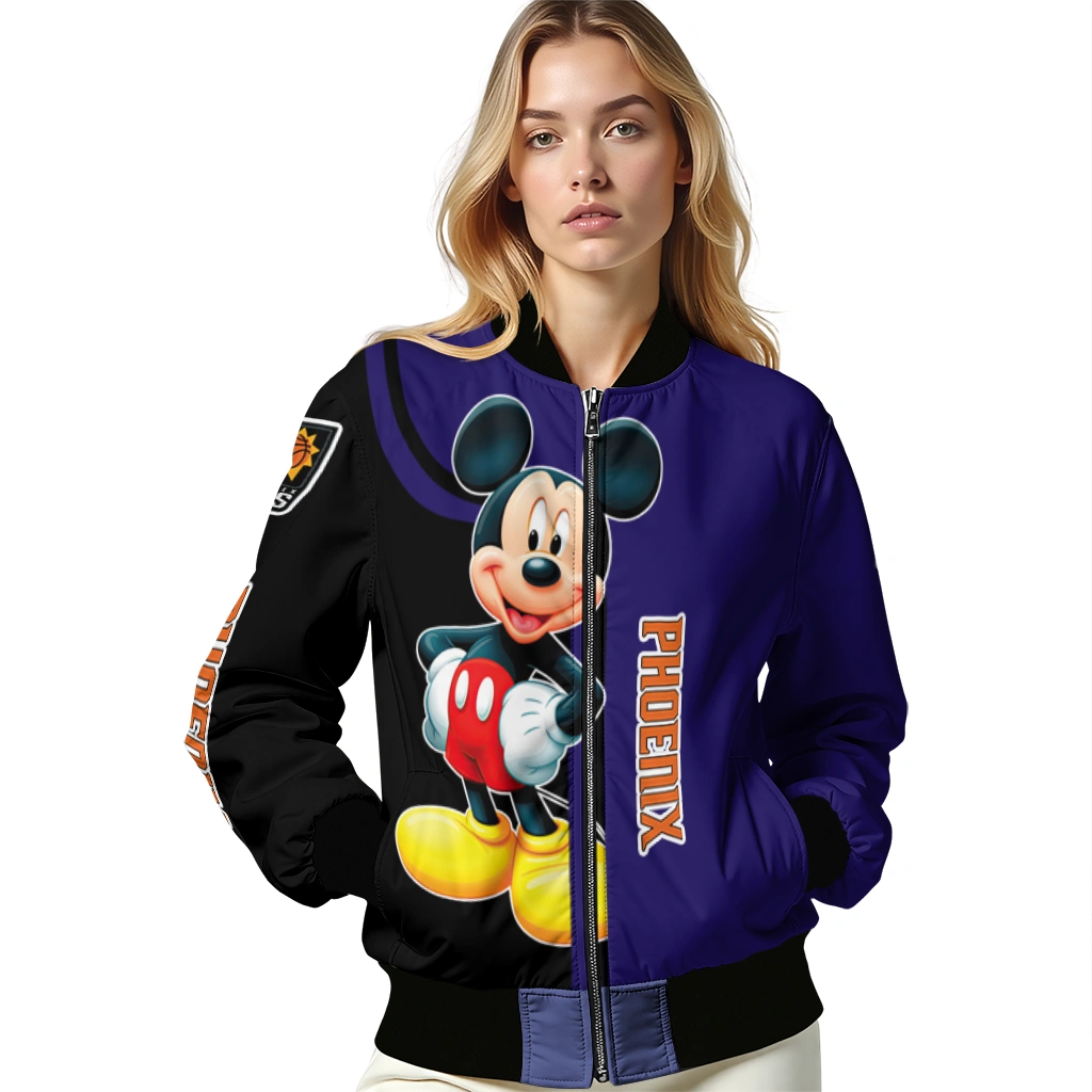 phoenix suns mickey mouse purple bomber jacket latest model phoenix suns mickey mouse purple bomber jacket latest model