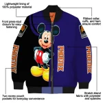 phoenix suns mickey mouse purple bomber jacket best selling
