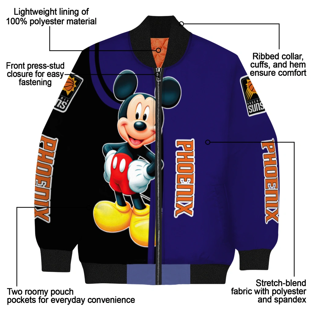 phoenix suns mickey mouse purple bomber jacket new arrival phoenix suns mickey mouse purple bomber jacket new arrival