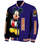 phoenix suns mickey mouse purple varsity jacket best selling
