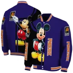 phoenix suns mickey mouse purple varsity jacket best selling
