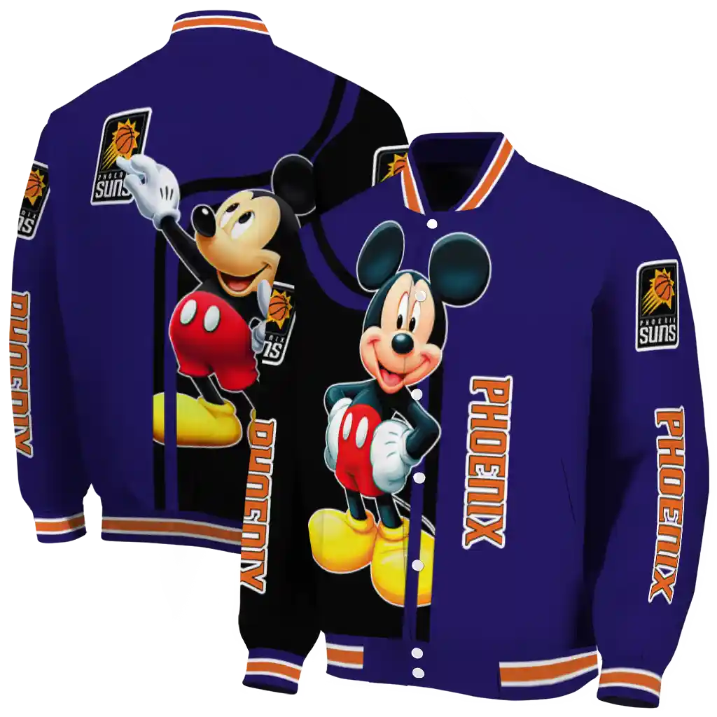 phoenix suns mickey mouse purple varsity jacket fashion forward phoenix suns mickey mouse purple varsity jacket fashion forward