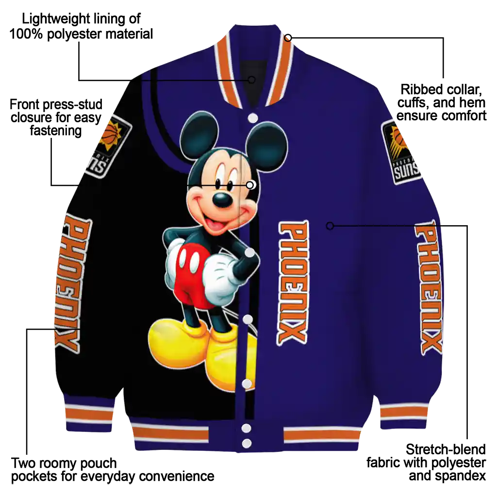 phoenix suns mickey mouse purple varsity jacket new arrival phoenix suns mickey mouse purple varsity jacket new arrival