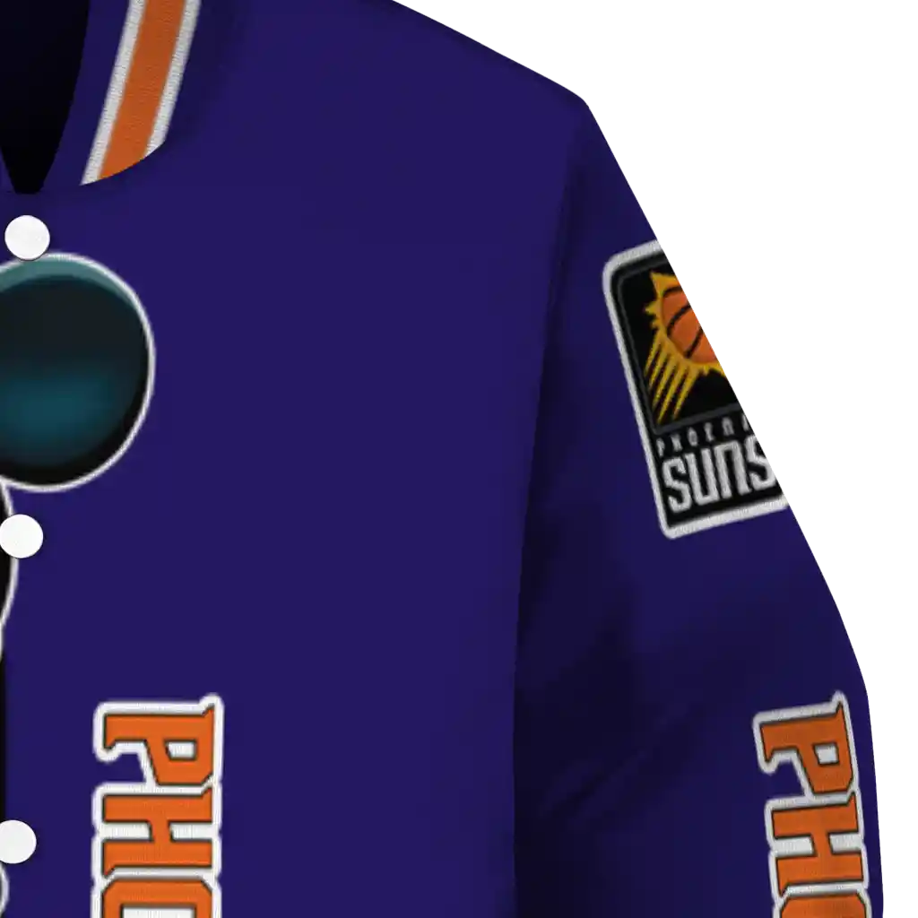 phoenix suns mickey mouse purple varsity jacket premium grade phoenix suns mickey mouse purple varsity jacket premium grade