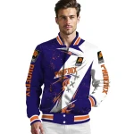 phoenix suns ripped bolt purple white varsity jacket best selling
