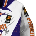 phoenix suns ripped bolt purple white varsity jacket best selling