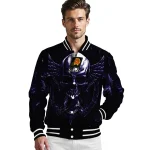 phoenix suns skull bite purple black varsity jacket best selling