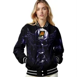 phoenix suns skull bite purple black varsity jacket best selling