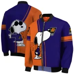 phoenix suns snoopy attitude purple bomber jacket best selling