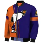 phoenix suns snoopy attitude purple bomber jacket best selling