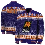 phoenix suns snowy pines purple varsity jacket best selling